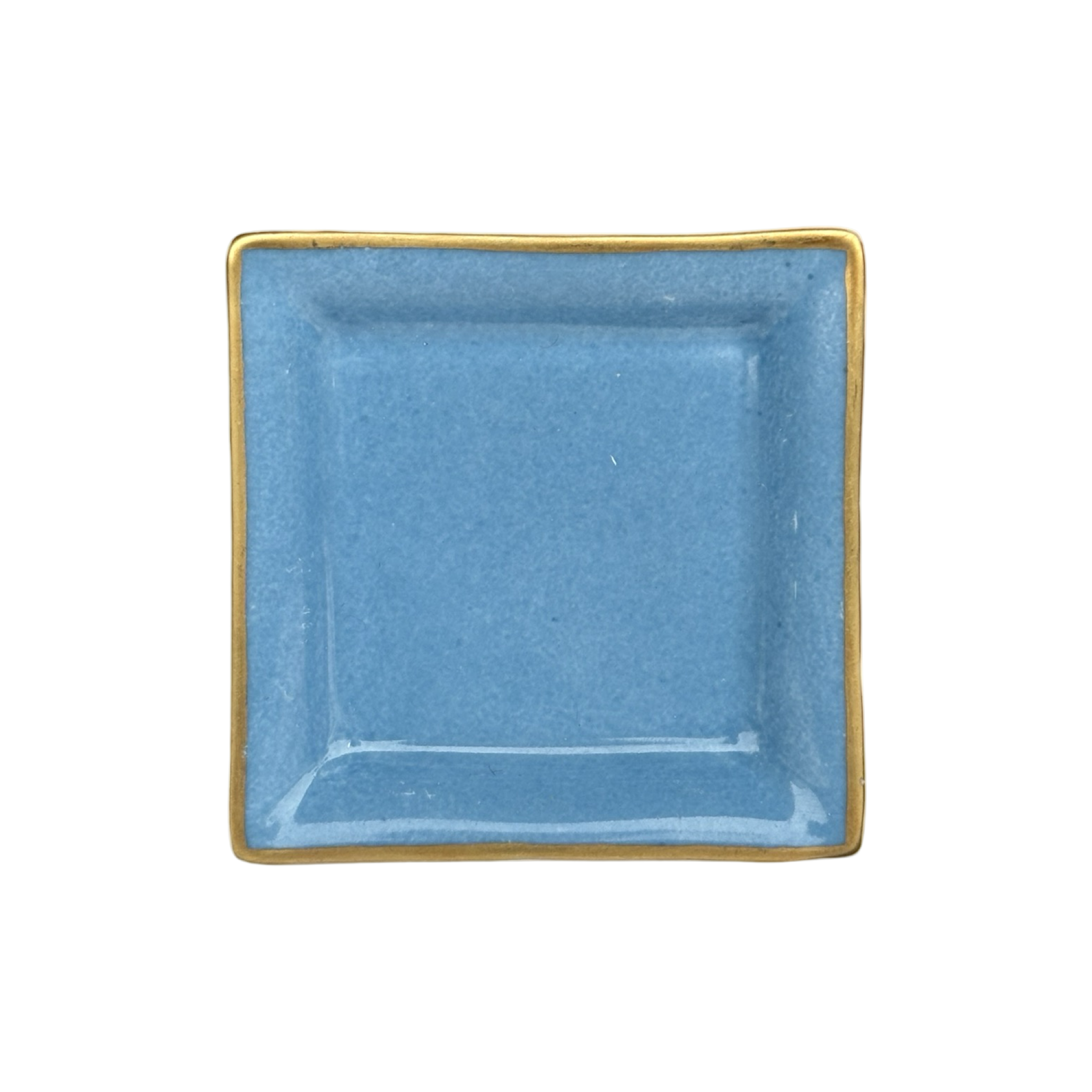 Vuotatasche piccolo o posacenere in porcellana di Limoges Azure azzurro blu mare elegante e personalizzabile